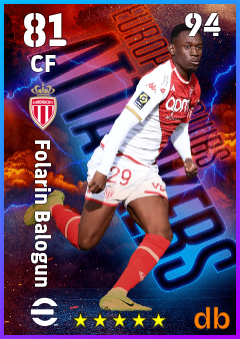 Folarin Balogun — CF, OVR 81, MAX 94