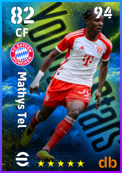 Mathys Tel — CF, OVR 82, MAX 94