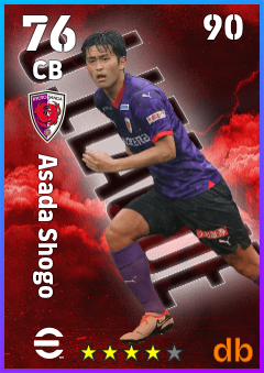 Asada Shogo — CB, OVR 76, MAX 90