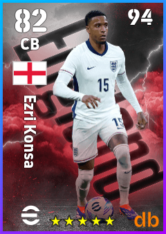 Ezri Konsa — CB, OVR 82, MAX 94
