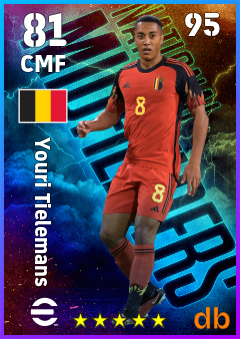 Youri Tielemans — CMF, OVR 81, MAX 95