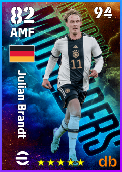 Julian Brandt — AMF, OVR 82, MAX 94