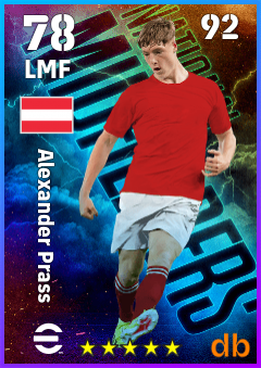 Alexander Prass — LMF, OVR 78, MAX 92