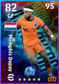 Memphis Depay — CF, OVR 82, MAX 95