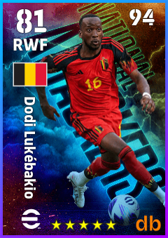Dodi Lukébakio — RWF, OVR 81, MAX 94