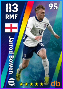 Jarrod Bowen — RMF, OVR 83, MAX 95