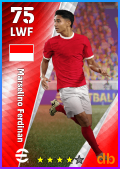 Marselino Ferdinan — LWF, OVR 75, MAX 75