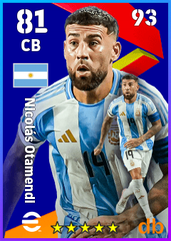 Nicolás Otamendi — CB, OVR 81, MAX 93