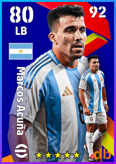 Marcos Acuña — LB, OVR 80, MAX 92