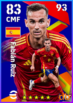 Fabián Ruiz — CMF, OVR 83, MAX 93
