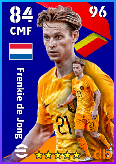 Frenkie de Jong — CMF, OVR 84, MAX 96