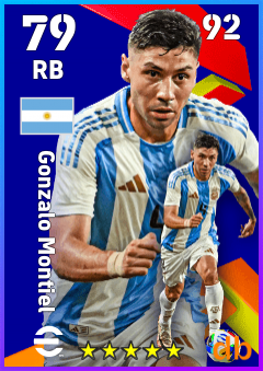 Gonzalo Montiel — RB, OVR 79, MAX 92