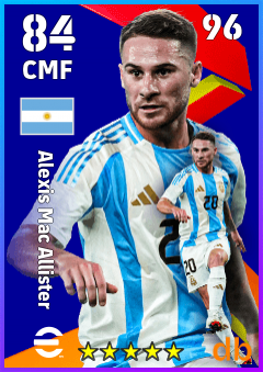 Alexis Mac Allister — CMF, OVR 84, MAX 96