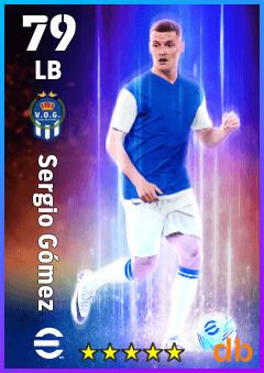 Sergio Gómez — LB, OVR 79, MAX 79