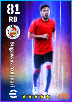 Sugawara Yukinari — RB, OVR 81, MAX 81