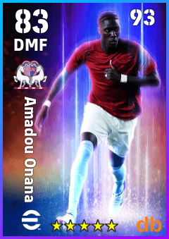 Amadou Onana — DMF, OVR 83, MAX 93