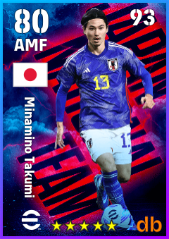 Minamino Takumi — AMF, OVR 80, MAX 93