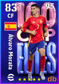 Álvaro Morata — CF, OVR 83, MAX 95
