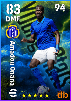 Amadou Onana — DMF, OVR 83, MAX 94