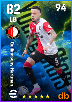 Quilindschy Hartman — LB, OVR 82, MAX 94