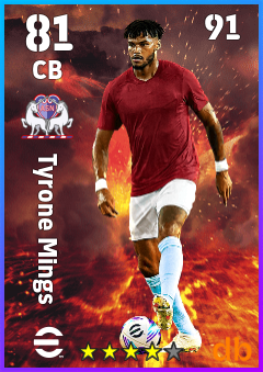 Tyrone Mings — CB, OVR 81, MAX 91