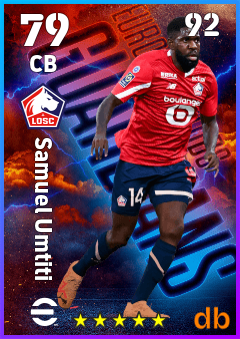Samuel Umtiti — CB, OVR 79, MAX 92