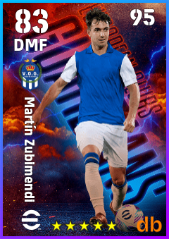 Martín Zubimendi — DMF, OVR 83, MAX 95
