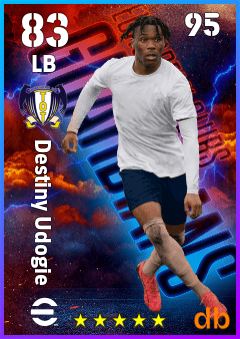 Destiny Udogie — LB, OVR 83, MAX 95