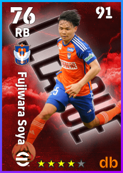 Fujiwara Soya — RB, OVR 76, MAX 91