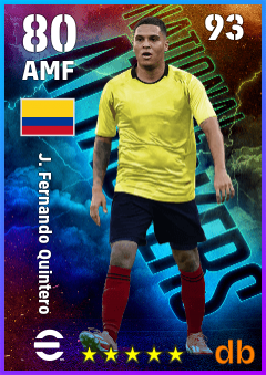 J. Fernando Quintero — AMF, OVR 80, MAX 93