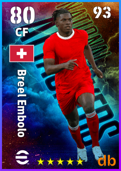 Breel Embolo — CF, OVR 80, MAX 93