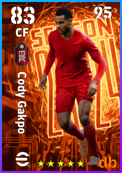 Cody Gakpo — CF, OVR 83, MAX 95
