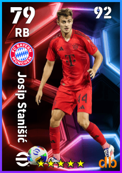 Josip Stanišić — RB, OVR 79, MAX 92