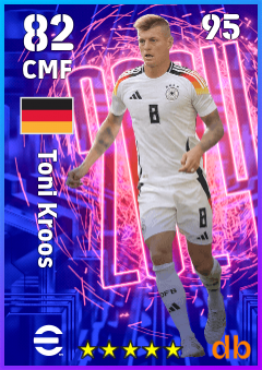 Toni Kroos — CMF, OVR 82, MAX 95