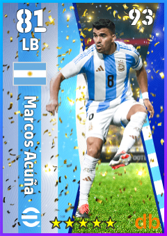Marcos Acuña — LB, OVR 81, MAX 93