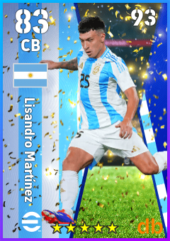Lisandro Martínez eFootball player card