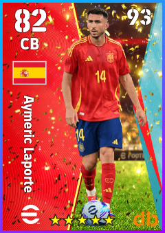 Aymeric Laporte — CB, OVR 82, MAX 93