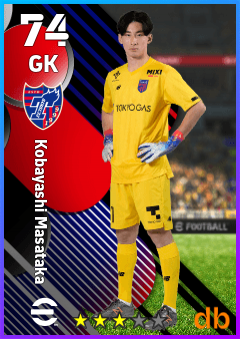 Kobayashi Masataka — GK, OVR 74, MAX 74