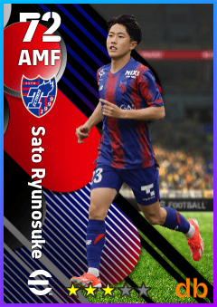 Sato Ryunosuke — AMF, OVR 72, MAX 72