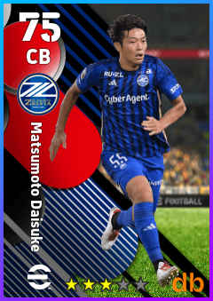 Matsumoto Daisuke — CB, OVR 75, MAX 75