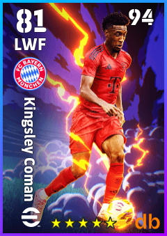 Kingsley Coman — LWF, OVR 81, MAX 94