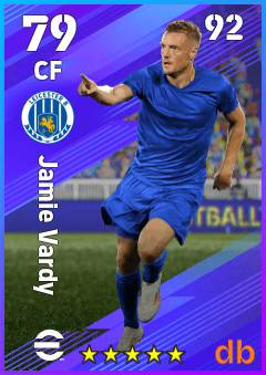 Jamie Vardy — CF, OVR 79, MAX 92
