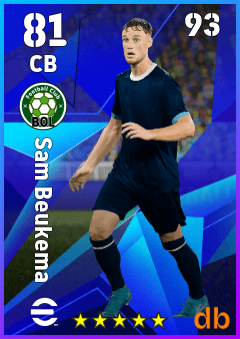 Sam Beukema eFootball player card