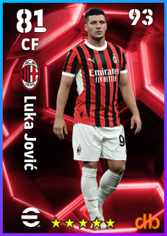 Luka Jović — CF, OVR 81, MAX 93