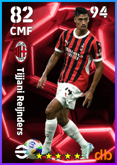 Tijjani Reijnders — CMF, OVR 82, MAX 94