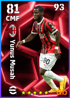 Yunus Musah — CMF, OVR 81, MAX 93