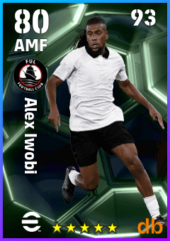 Alex Iwobi — AMF, OVR 80, MAX 93