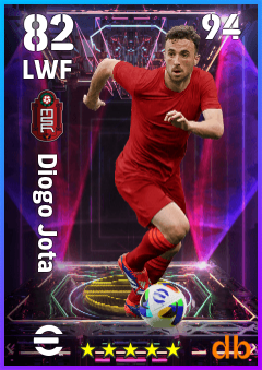 Diogo Jota — LWF, OVR 82, MAX 94