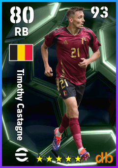 Timothy Castagne eFootball player card