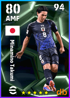 Minamino Takumi — AMF, OVR 80, MAX 94